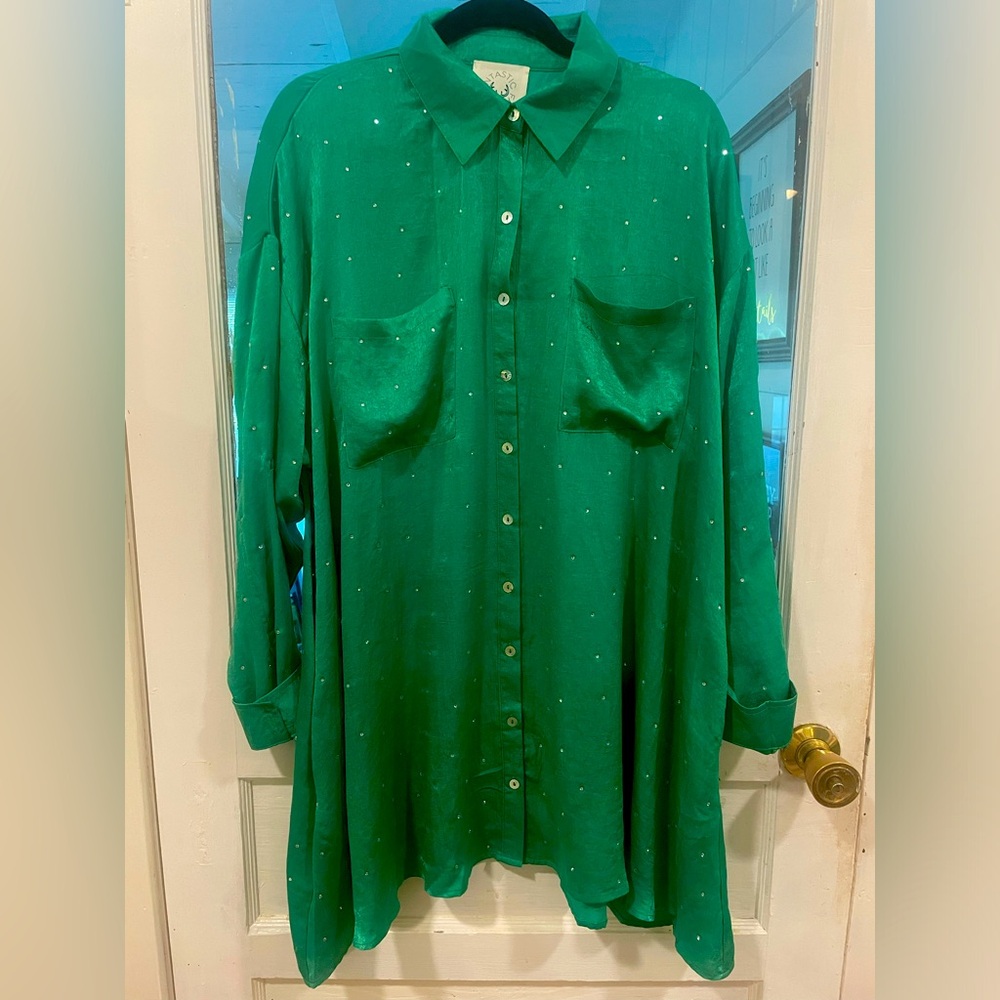 Green Dress with Jewels